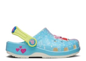 Peppa Pig x Classic Clog dla małych dzieci „Blue Pink Gradient”