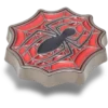 Przypinki do butów Jibbitz z logo Spider-Mana i motywem pajęczyny