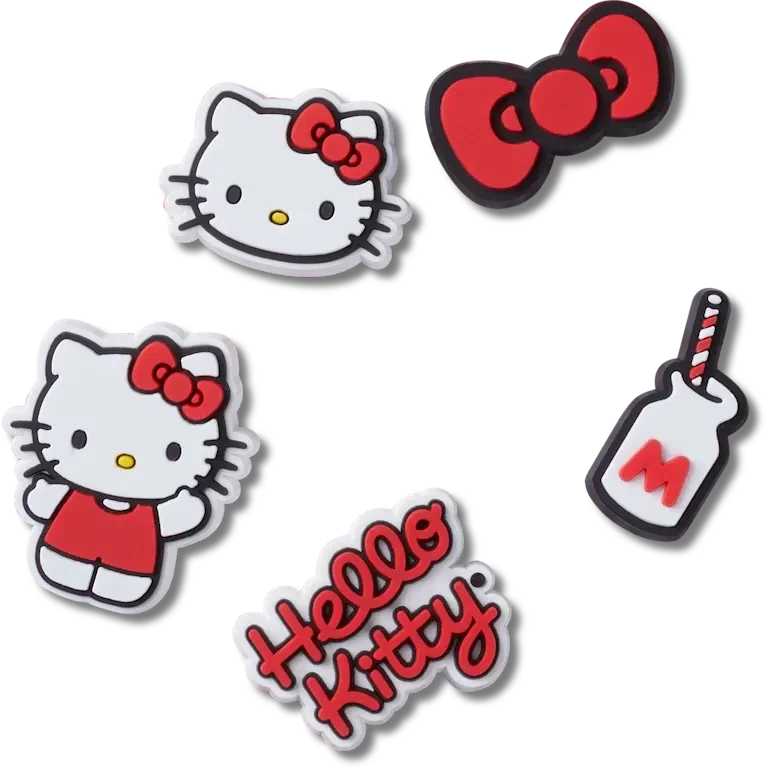 Przypinki Hello Kitty, zestaw 5 sztuk Jibbitz™ Przypinki Hello Kitty, zestaw 5 sztuk Jibbitz™