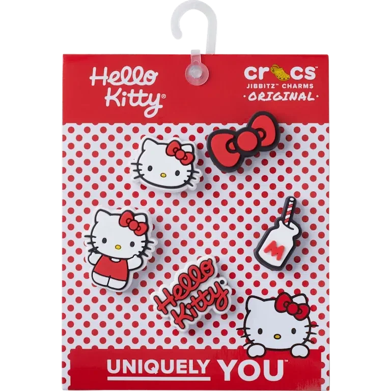 Przypinki Hello Kitty, zestaw 5 sztuk Jibbitz™ Przypinki Hello Kitty, zestaw 5 sztuk Jibbitz™