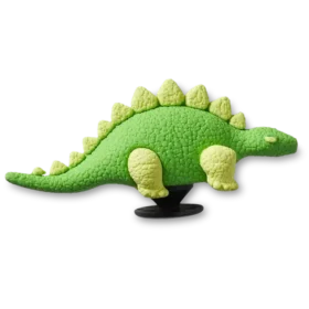 Przypinki Jibbitz™ 3D – zielony dinozaur z łuskami