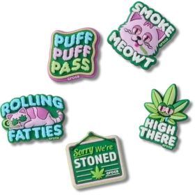Przypinki Jibbitz™ „420 Hemp Cuties” – zestaw 5 sztuk