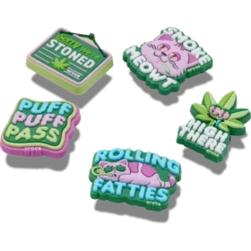 Przypinki Jibbitz™ „420 Hemp Cuties” – zestaw 5 sztuk