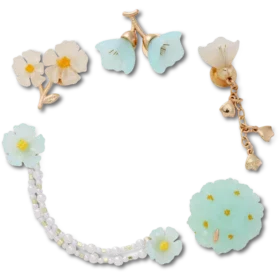 Przypinki Jibbitz™ „Blue Dainty Floral” – zestaw 5 sztuk