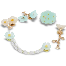 Przypinki Jibbitz™ „Blue Dainty Floral” – zestaw 5 sztuk