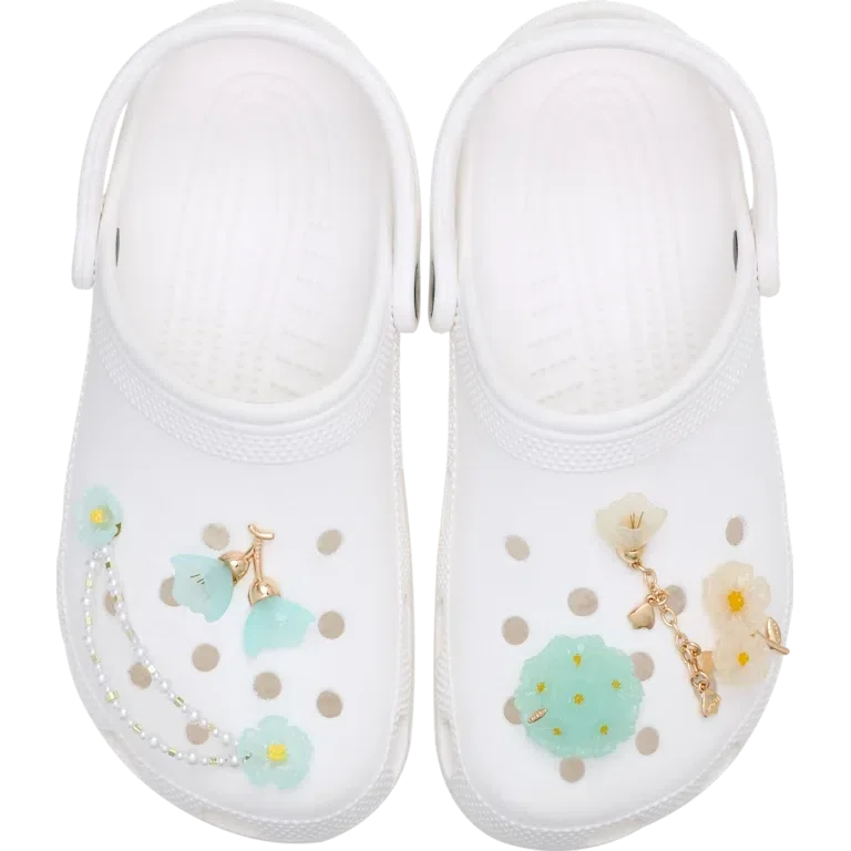Przypinki Jibbitz™ „Blue Dainty Floral” – zestaw 5 sztuk Przypinki Jibbitz™ „Blue Dainty Floral” – zestaw 5 sztuk