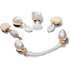 Przypinki Jibbitz „Elevated Pearl” – zestaw 5 sztuk