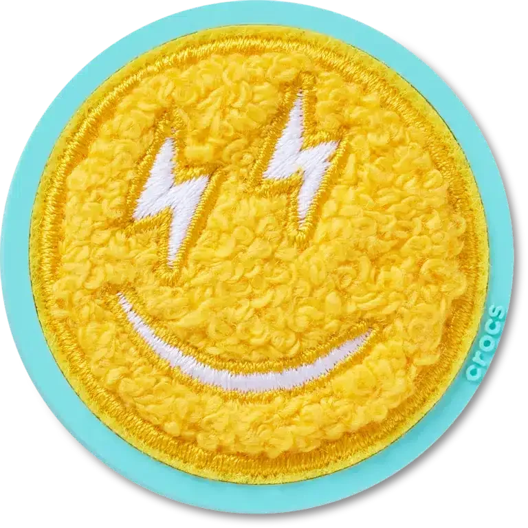 Przypinki Jibbitz „Mega Chenille Happy Face” Przypinki Jibbitz „Mega Chenille Happy Face”