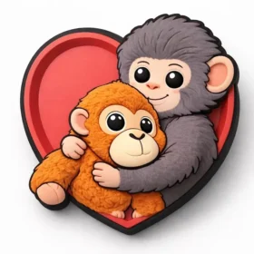 Przypinki Jibbitz™ „Monkey Love”