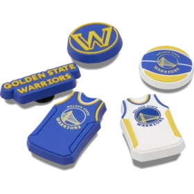 Przypinki Jibbitz™ NBA Golden State Warriors – zestaw 5 sztuk