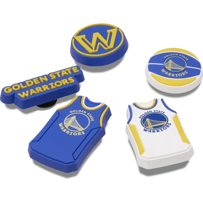 Przypinki Jibbitz™ NBA Golden State Warriors – zestaw 5 sztuk Przypinki Jibbitz™ NBA Golden State Warriors – zestaw 5 sztuk