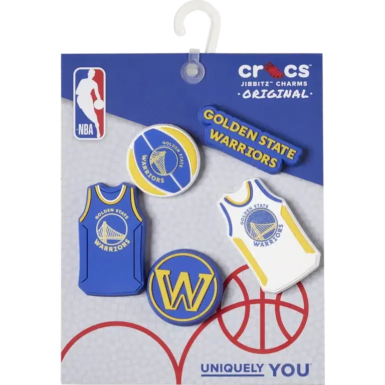 Przypinki Jibbitz™ NBA Golden State Warriors – zestaw 5 sztuk Przypinki Jibbitz™ NBA Golden State Warriors – zestaw 5 sztuk
