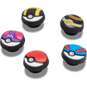 Przypinki Jibbitz™ „Poke Ball” – zestaw 5 sztuk