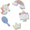 Przypinki Jibbitz „Pretty Princess” – zestaw 5 sztuk Przypinki Jibbitz „Pretty Princess” – zestaw 5 sztuk