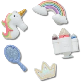 Przypinki Jibbitz „Pretty Princess” – zestaw 5 sztuk