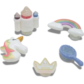 Przypinki Jibbitz „Pretty Princess” – zestaw 5 sztuk