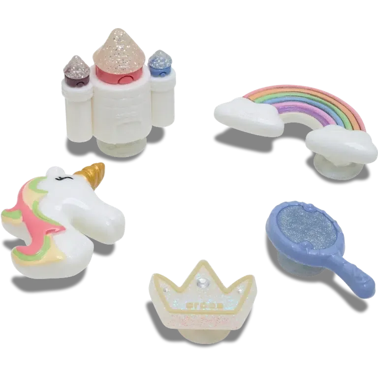 Przypinki Jibbitz „Pretty Princess” – zestaw 5 sztuk Przypinki Jibbitz „Pretty Princess” – zestaw 5 sztuk