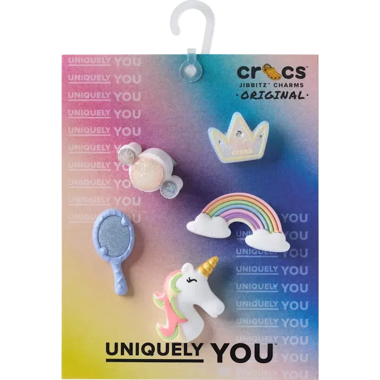 Przypinki Jibbitz „Pretty Princess” – zestaw 5 sztuk Przypinki Jibbitz „Pretty Princess” – zestaw 5 sztuk