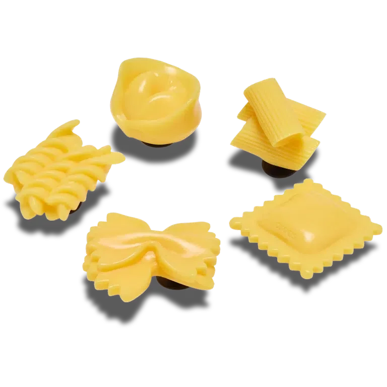 Przypinki Jibbitz „Realistyczny makaron” – zestaw 5 sztuk Przypinki Jibbitz „Realistyczny makaron” – zestaw 5 sztuk