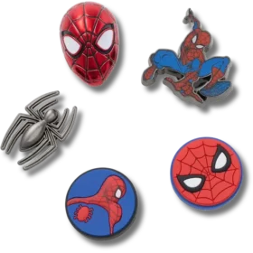 Przypinki Jibbitz™ Spiderman II – zestaw 5 sztuk