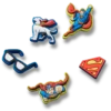 Przypinki Jibbitz™ „Superman” (5 szt.) Przypinki Jibbitz™ „Superman” (5 szt.)
