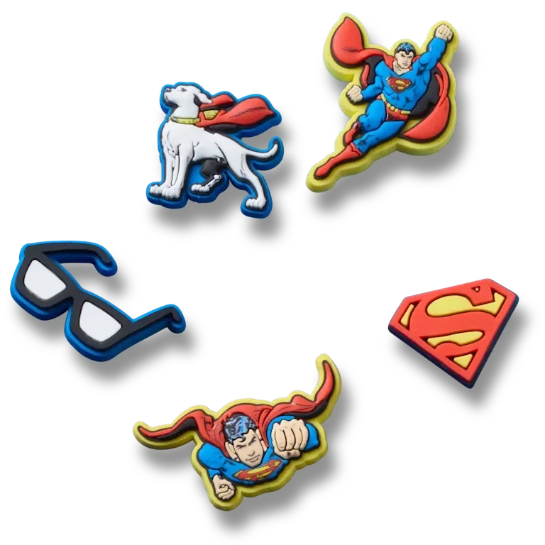 Przypinki Jibbitz™ „Superman” (5 szt.) Przypinki Jibbitz™ „Superman” (5 szt.)