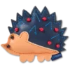 Przypinki Jibbitz™ z jeżem z imitacji skóry