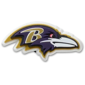 Przypinki Jibbitz™ z logo drużyny NFL Baltimore Ravens
