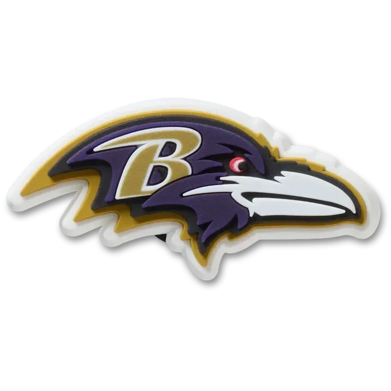 Przypinki Jibbitz™ z logo drużyny NFL Baltimore Ravens Przypinki Jibbitz™ z logo drużyny NFL Baltimore Ravens