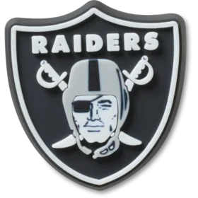 Przypinki Jibbitz™ z logo drużyny NFL Las Vegas Raiders