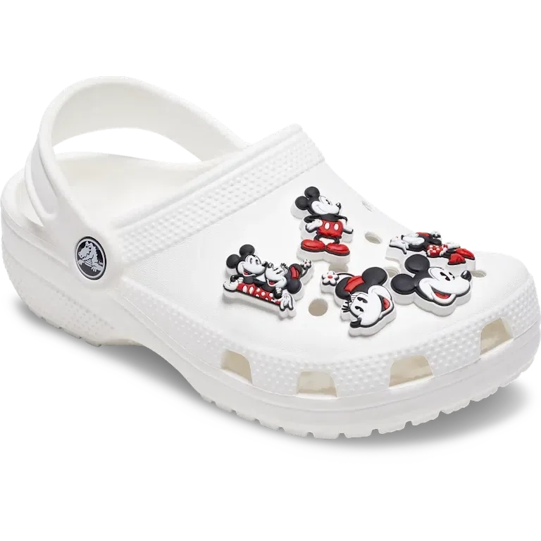 Przypinki Jibbitz z Mickey i Minnie (5 sztuk) z PVC Przypinki Jibbitz z Mickey i Minnie (5 sztuk) z PVC
