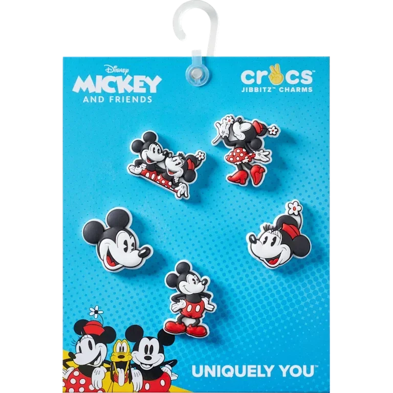 Przypinki Jibbitz z Mickey i Minnie (5 sztuk) z PVC Przypinki Jibbitz z Mickey i Minnie (5 sztuk) z PVC