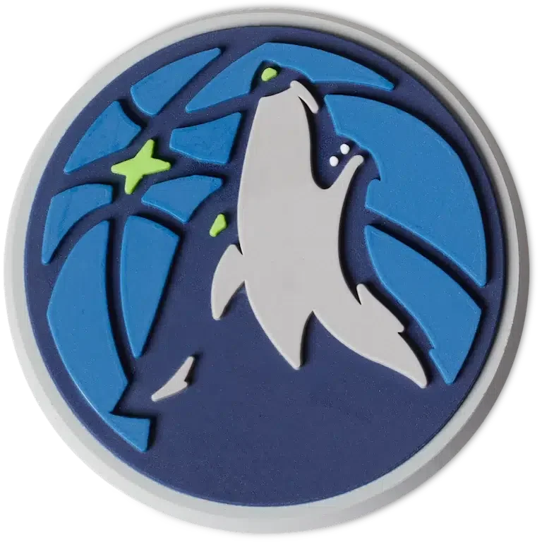 Przypinki Jibbitz™ z motywem drużyny NBA Minnesota Timberwolves Przypinki Jibbitz™ z motywem drużyny NBA Minnesota Timberwolves