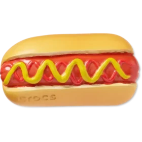 Przypinki Jibbitz™ z motywem hot doga w musztardzie