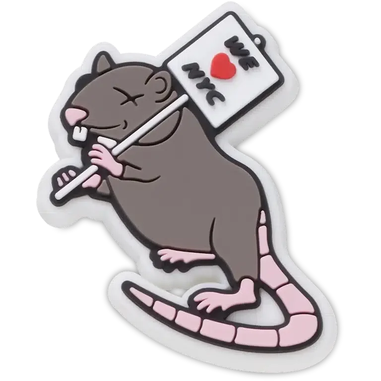 Przypinki Jibbitz™ z motywem „Nyc Rats Run the City” Przypinki Jibbitz™ z motywem „Nyc Rats Run the City”
