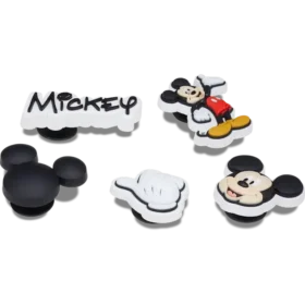 Przypinki Jibbitz™ z Myszką Miki – zestaw 5 sztuk