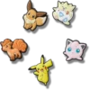 Przypinki Jibbitz™ z postaciami z Pokemonów (zestaw 5 szt.)