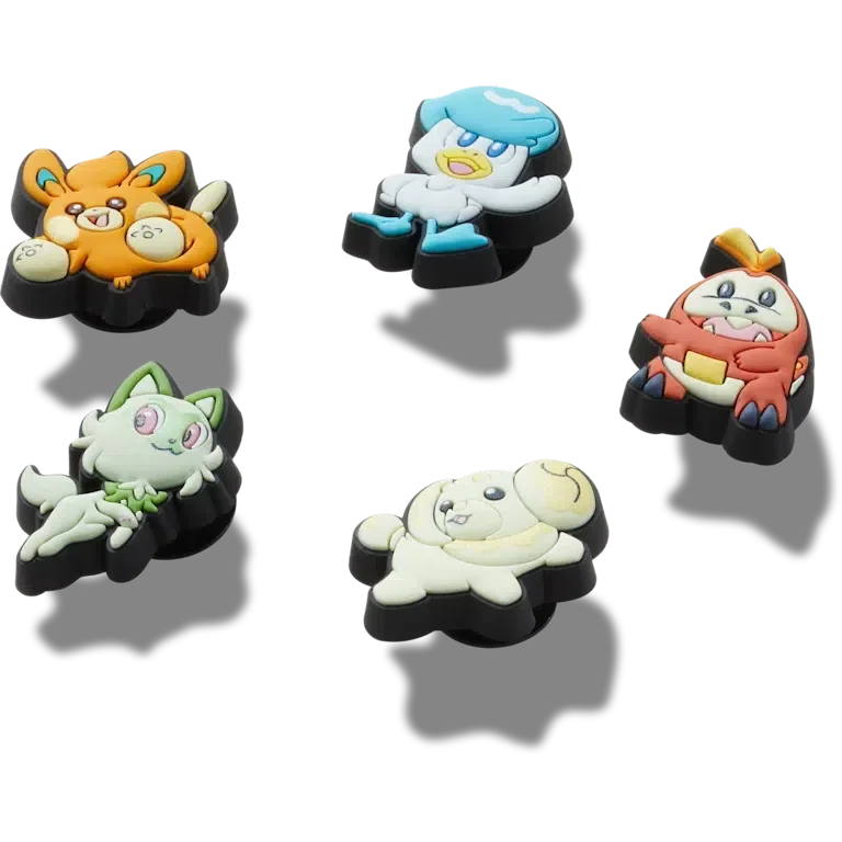 Przypinki Jibbitz™ z serii Pokémon Paldea – zestaw 5 sztuk Przypinki Jibbitz™ z serii Pokémon Paldea – zestaw 5 sztuk