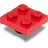 Przypinki Lego® Jibbitz™ – czerwona płytka 2×2 Przypinki Lego® Jibbitz™ – czerwona płytka 2×2