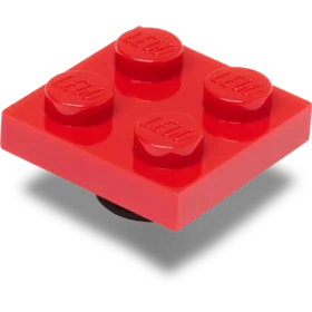 Przypinki Lego® Jibbitz™ – czerwona płytka 2×2