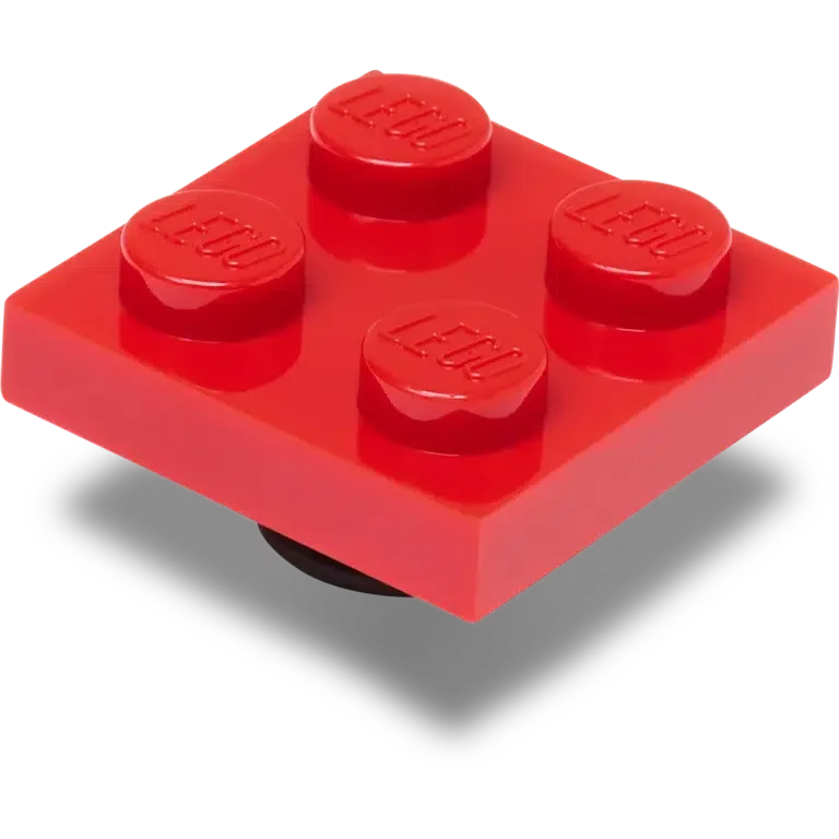 Przypinki Lego® Jibbitz™ – czerwona płytka 2×2 Przypinki Lego® Jibbitz™ – czerwona płytka 2×2