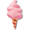Różowe przypinki Jibbitz „Cotton Candy”