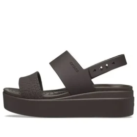 Sandały Brooklyn Croco Low w kolorze espresso „Brown”