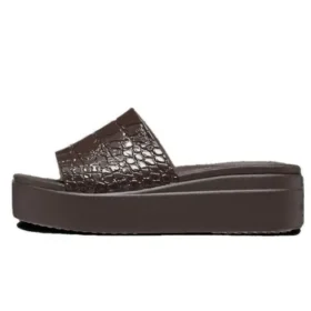Sandały Brooklyn Croco Shine Slide „Espresso” Sandały Brooklyn Croco Shine Slide „Espresso”