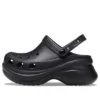 Sandały Small Whale Retro Crocs z grubą podeszwą, czarne