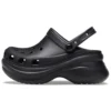 Sandały Small Whale Retro Crocs z grubą podeszwą, czarne