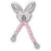 Srebrne przypinki Jibbitz „Meta Butterfly” z koralikami