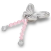 Srebrne przypinki Jibbitz „Meta Butterfly” z koralikami