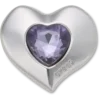 Srebrno-fioletowe przypinki Jibbitz™ Smt Gem Heart Srebrno-fioletowe przypinki Jibbitz™ Smt Gem Heart