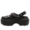 Stomp Clog „Black” z ozdobami